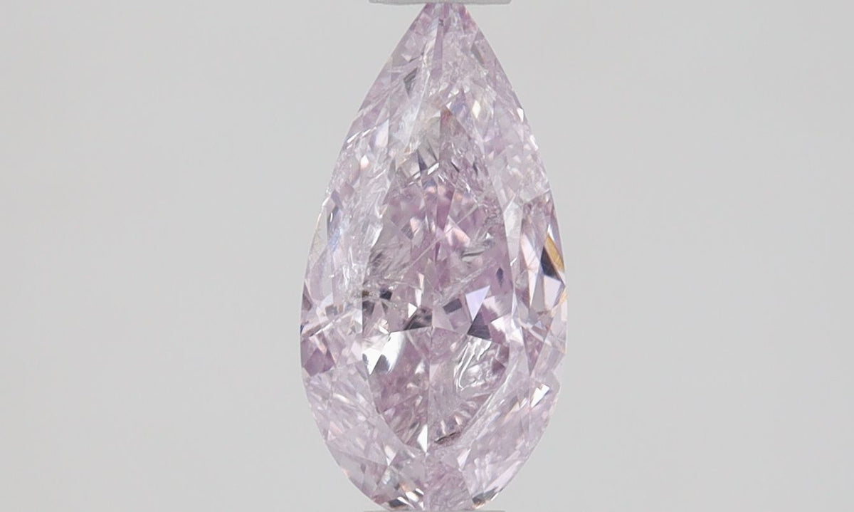 Pear Fancy Pink Purple Natural Diamond 0.51ct loose diamond