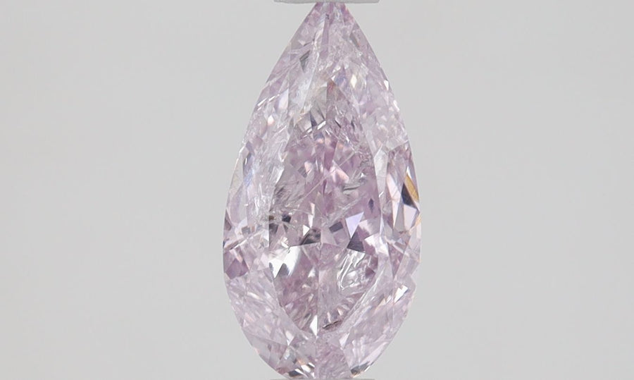 Pear Fancy Pink Purple Natural Diamond 0.51ct loose diamond