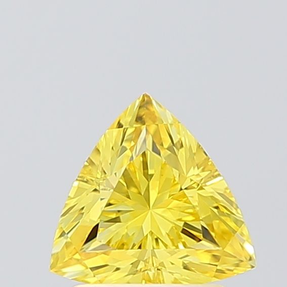 Triangular Fancy Vivid Yellow Lab-grown Diamond 1.06ct VVS2 loose diamond