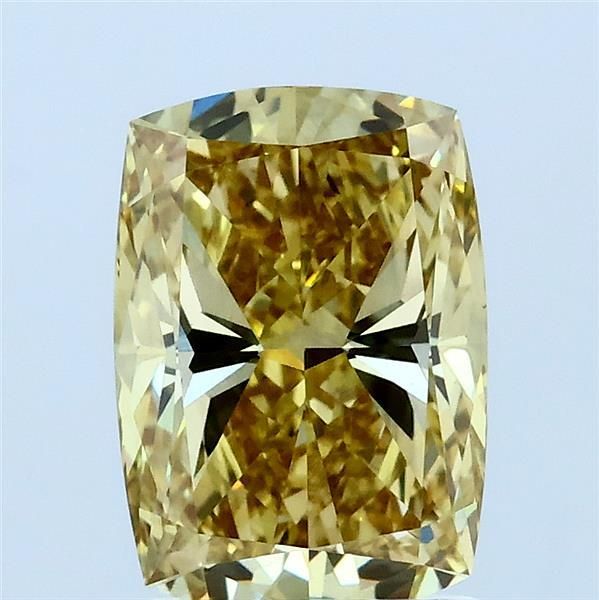 Cushion Fancy Intense Yellow Lab-grown Diamond 2.01ct VS2 loose diamond