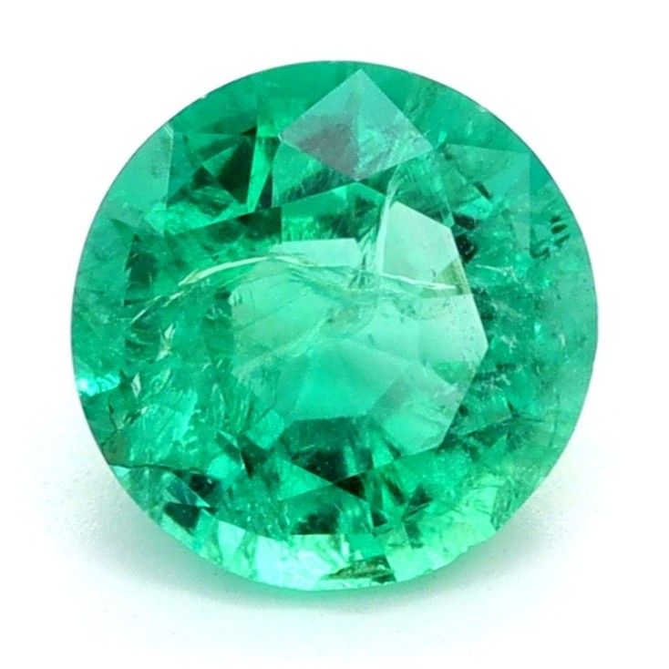 Round Green Emerald 0.62ct loose gemstone