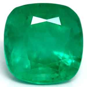 Cushion Green Emerald 3.7ct loose gemstone