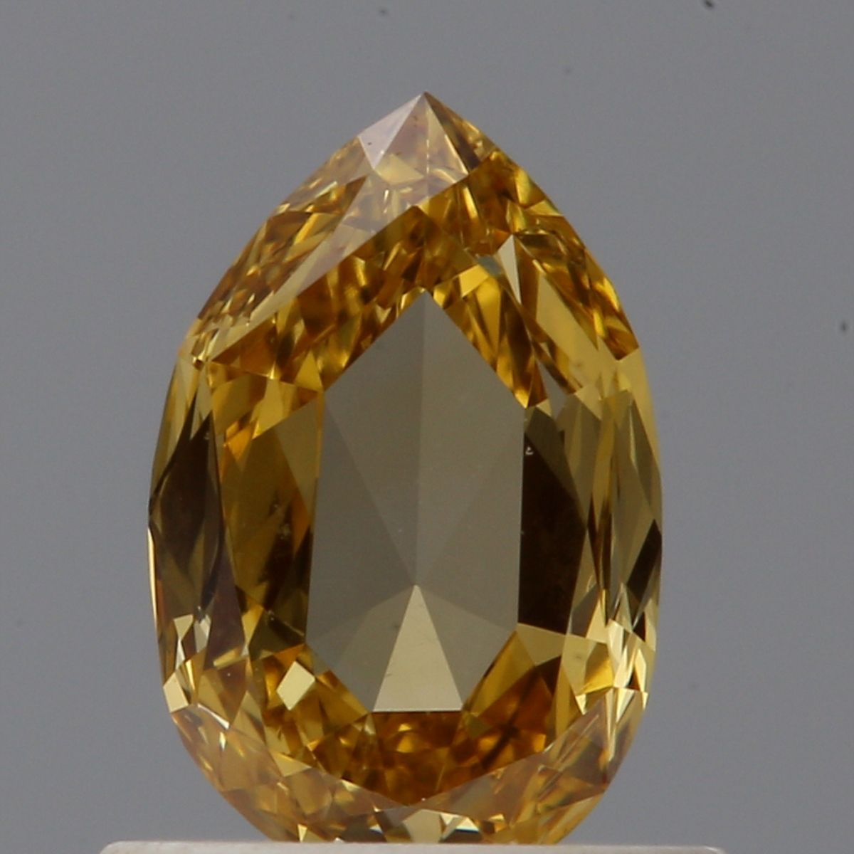 Pear Fancy Intense Orange Yellow Natural Diamond 0.5ct VS2 loose diamond