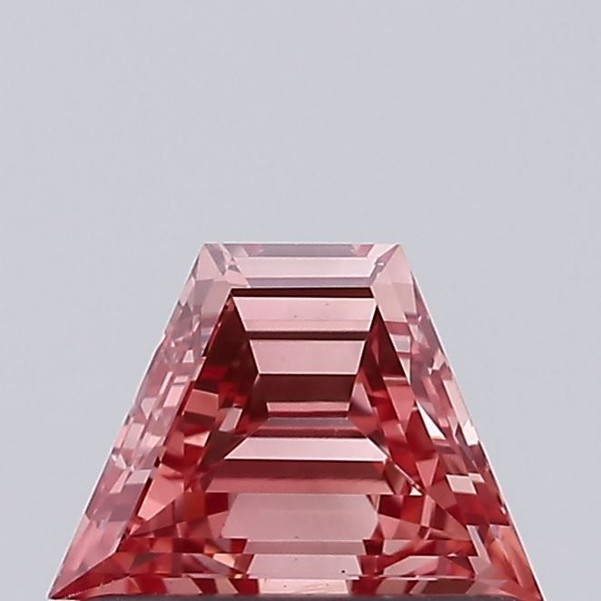 Trapezoid Fancy Intense Reddish Pink Lab-grown Diamond 0.4ct VVS2 loose diamond