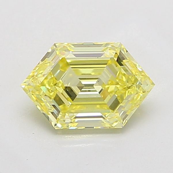 Hexagonal Fancy Intense Yellow Lab-grown Diamond 2.15ct VS1 loose diamond