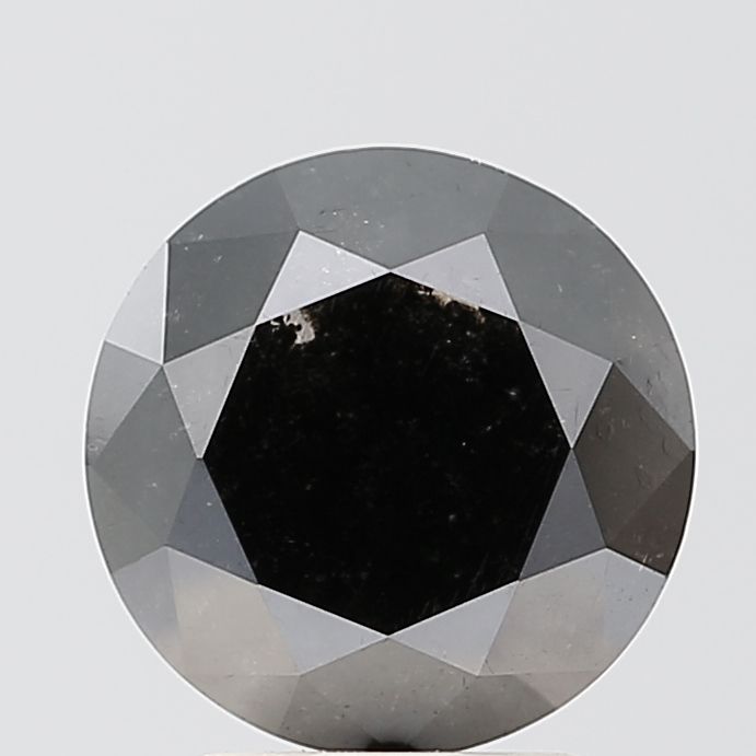 Round Black Lab-grown Diamond 1.58ct VS2 loose diamond