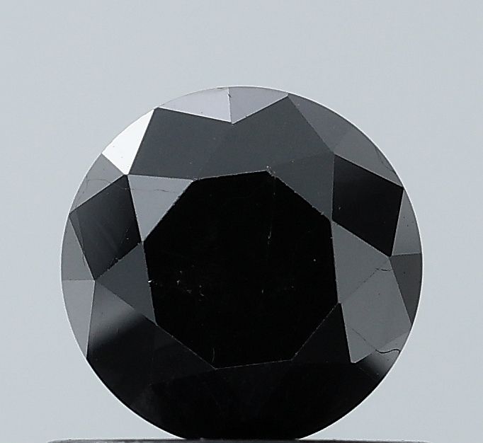 Round Fancy Black Natural Diamond 0.86ct VVS2 loose diamond