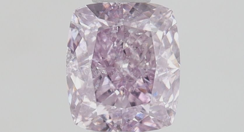 Cushion Fancy Pink Purple Natural Diamond 0.5ct SI2 loose diamond
