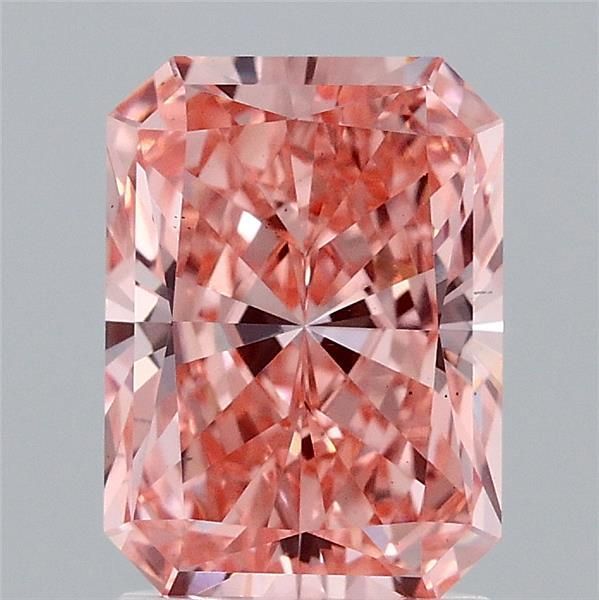 Radiant Fancy Vivid Pink Lab-grown Diamond 2.07ct VS2 loose diamond