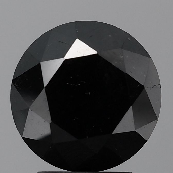 Round Black Natural Diamond 3.65ct VVS1 loose diamond