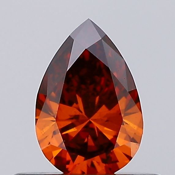 Pear Fancy Deep Orange Lab-grown Diamond 0.34ct VS2 loose diamond