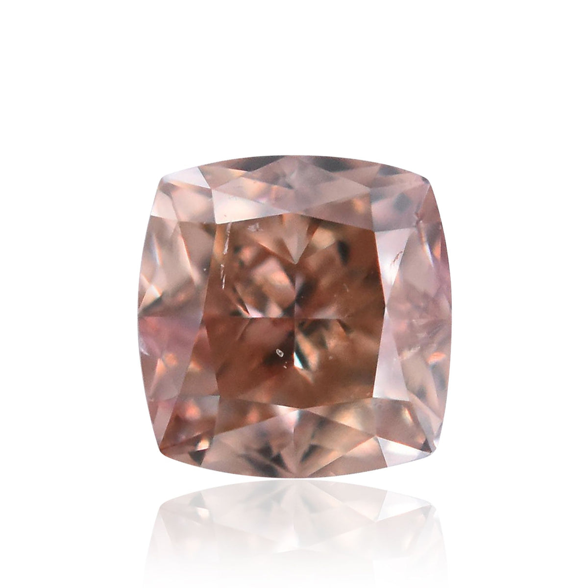 Cushion Fancy Orangey Pink Natural Diamond 0.22ct SI1 loose diamond