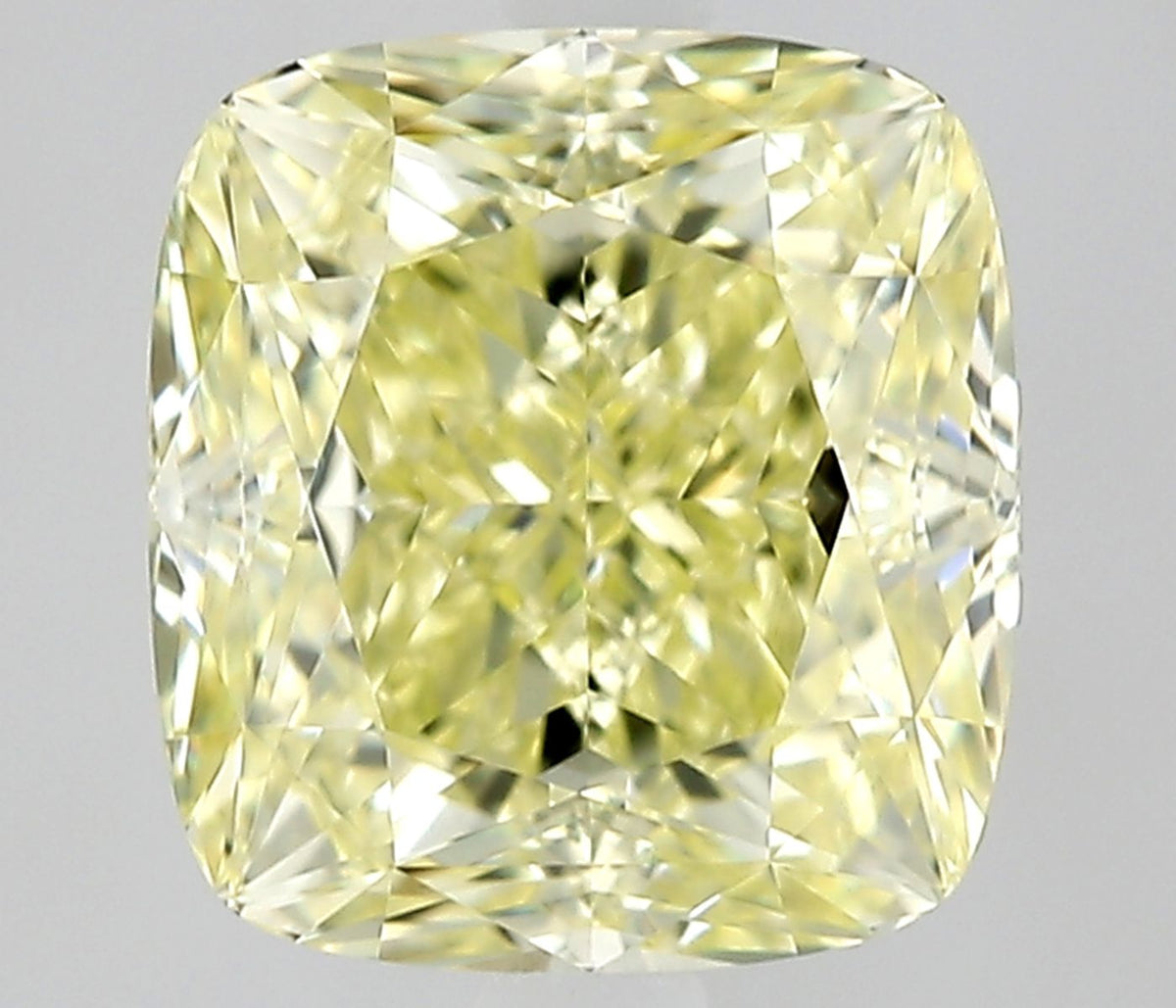 Cushion Fancy Light Yellow Natural Diamond 1.5ct VS2 loose diamond