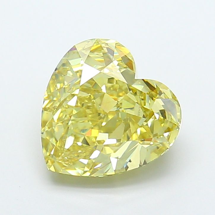 Heart Fancy Intense Yellow Lab-grown Diamond 4.5ct VS1 loose diamond