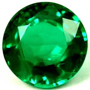 Round Green Emerald 0.81ct loose gemstone