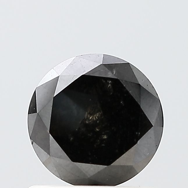 Round Black Natural Diamond 0.88ct VVS2 loose diamond