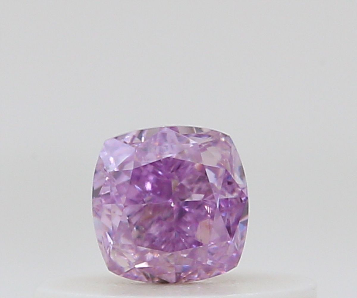 Cushion Fancy Intense Pinkish Purple Natural Diamond 0.26ct SI2 loose diamond