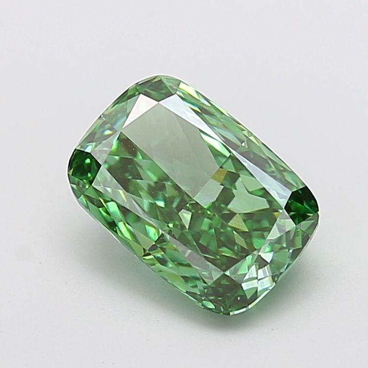 Cushion Fancy Vivid Green Lab-grown Diamond 3.05ct VVS2 loose diamond