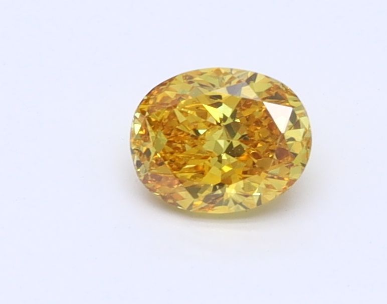 Oval Fancy Intense Orange Yellow Natural Diamond 0.3ct VS2 loose diamond