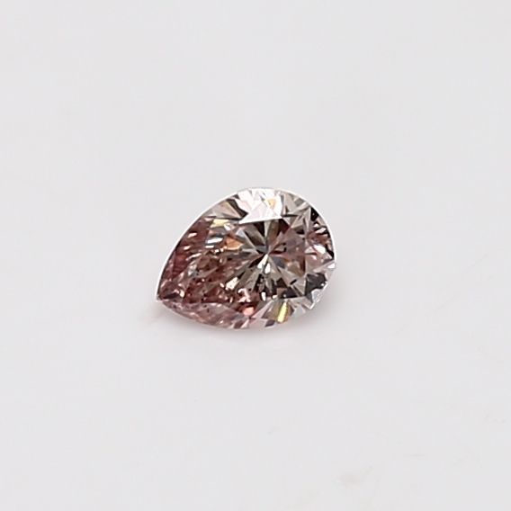 Pear Fancy Brown Pink Natural Diamond 0.14ct loose diamond