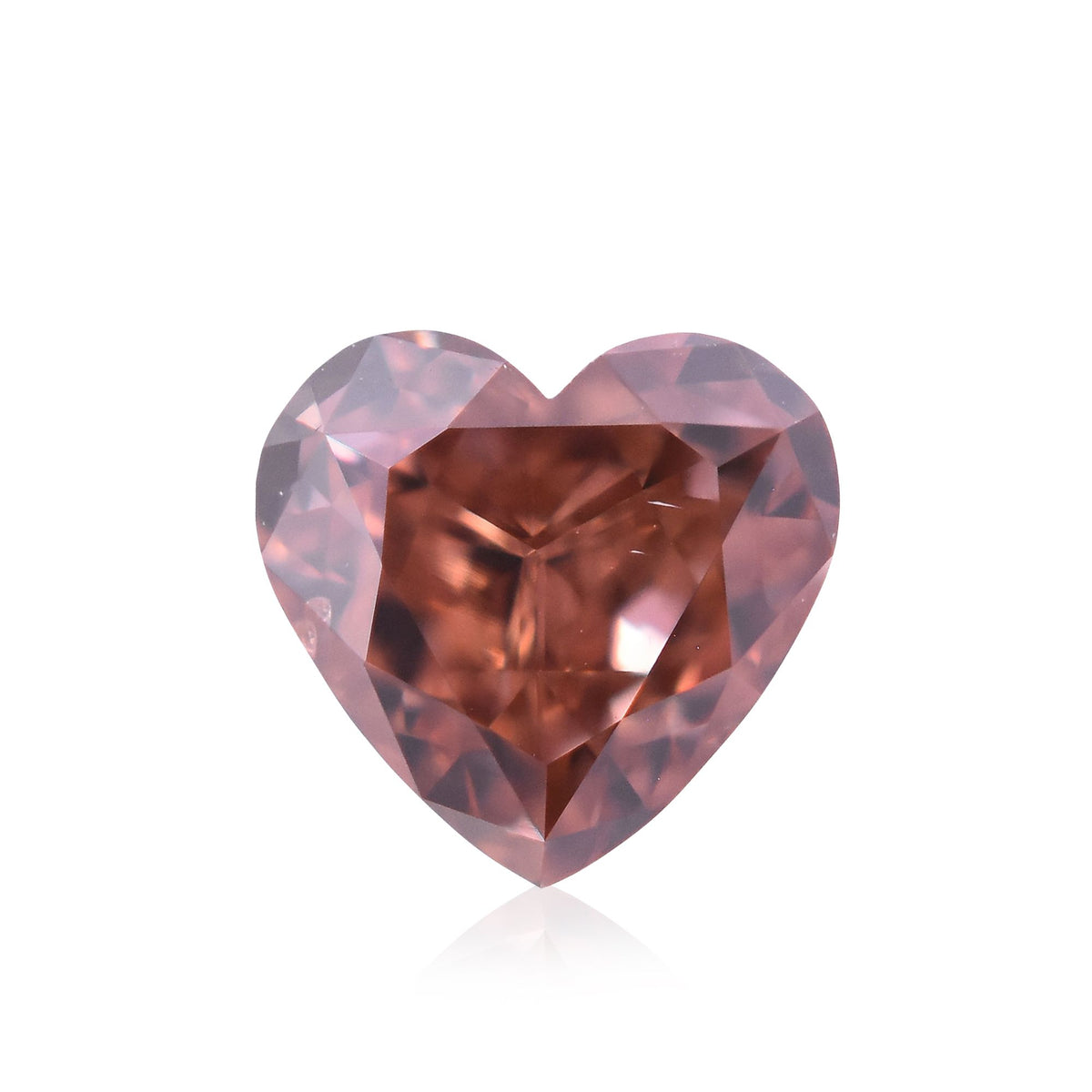 Heart Fancy Deep Orangey Pink Natural Diamond 0.24ct SI1 loose diamond