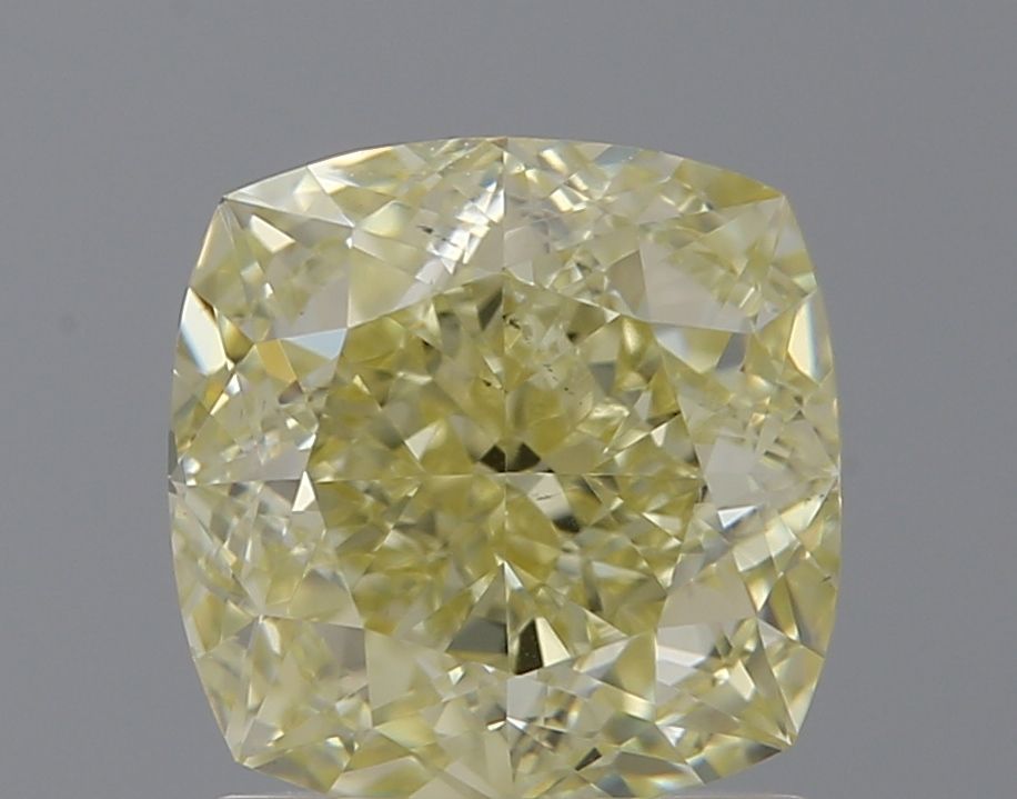 Cushion Fancy Light Yellow Natural Diamond 1.65ct VS2 loose diamond