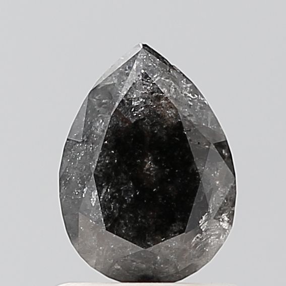 Pear Salt And Pepper Natural Diamond 0.81ct VS2 loose diamond