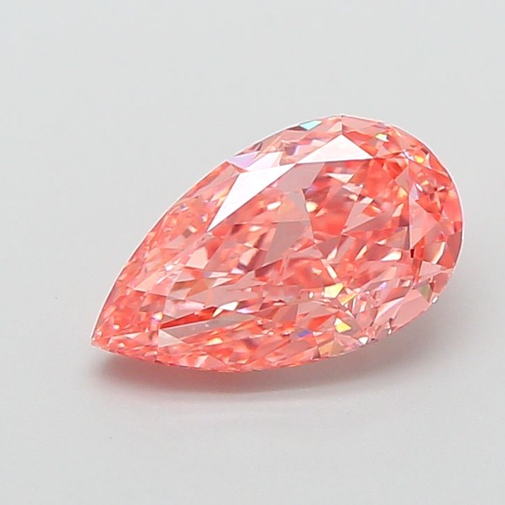 Pear Fancy Vivid Pink Lab-grown Diamond 1.5ct VS1 loose diamond
