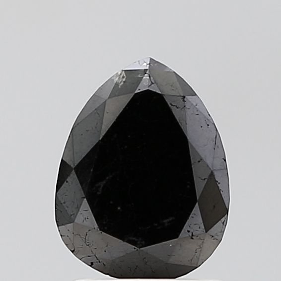 Pear Black Natural Diamond 1.36ct VS2 loose diamond
