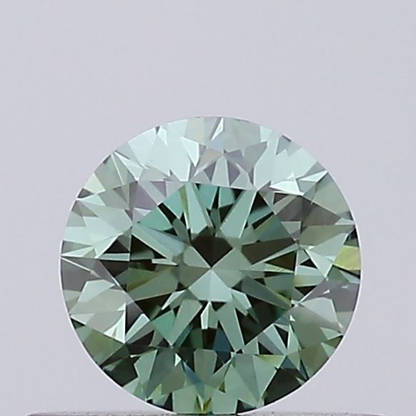 Round Fancy Vivid Green Lab-grown Diamond 0.45ct VS1 loose diamond