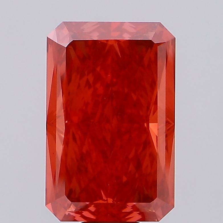 Radiant Fancy Vivid Red Lab-grown Diamond 15.55ct VS1 loose diamond