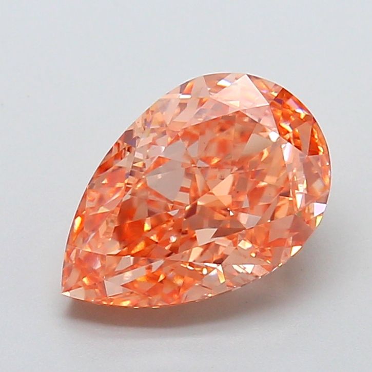 Pear Fancy Intense Brownish Orange Lab-grown Diamond 4.27ct VS1 loose diamond