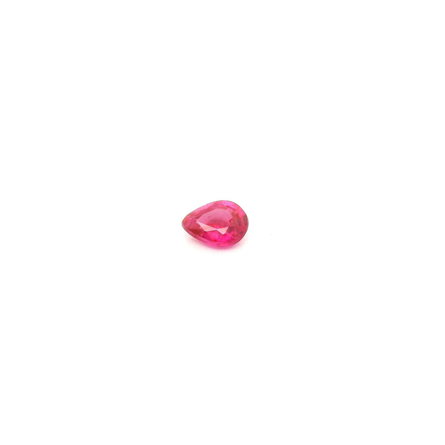 Pear Red Ruby 0.21ct loose gemstone