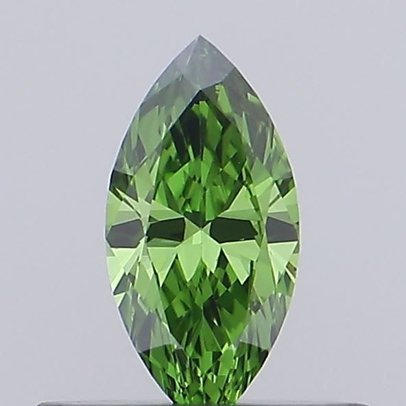 Marquise Fancy Vivid Green Lab-grown Diamond 0.18ct VS1 loose diamond