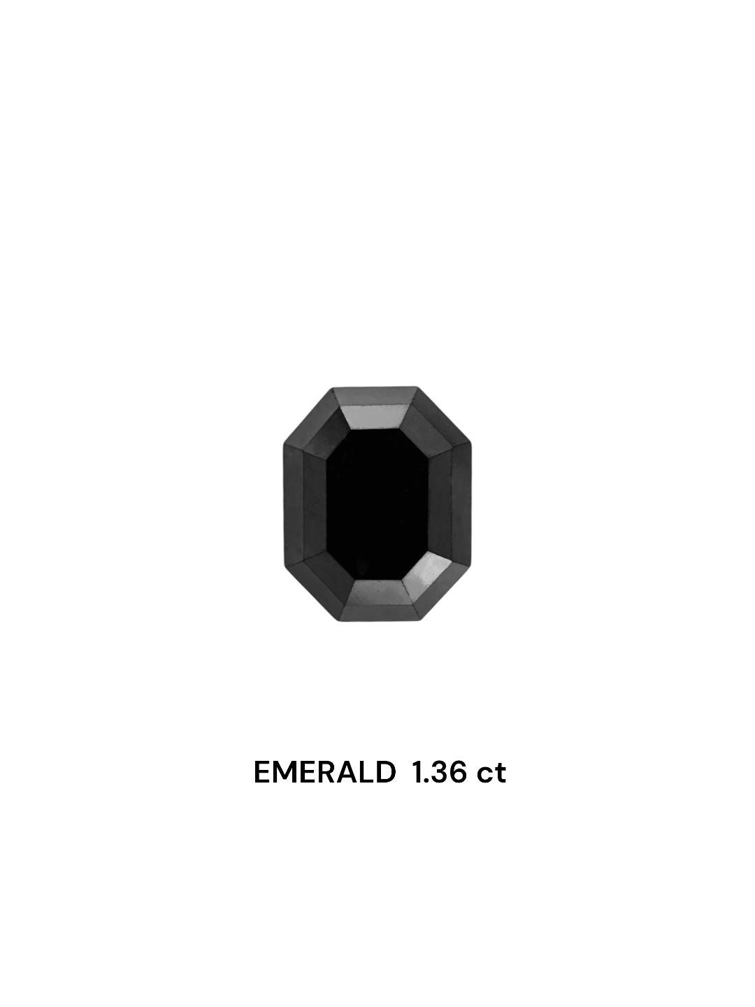 Octagonal Black Natural Diamond 1.36ct loose diamond