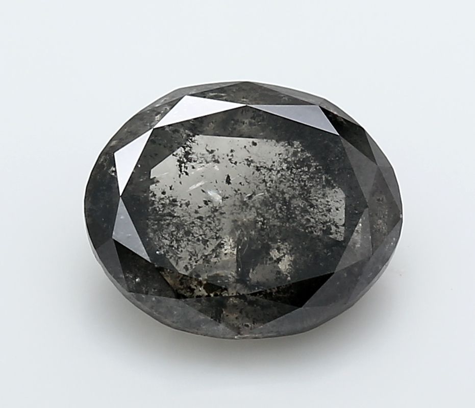 Oval Fancy Dark Gray Natural Diamond 4.66ct I2 loose diamond