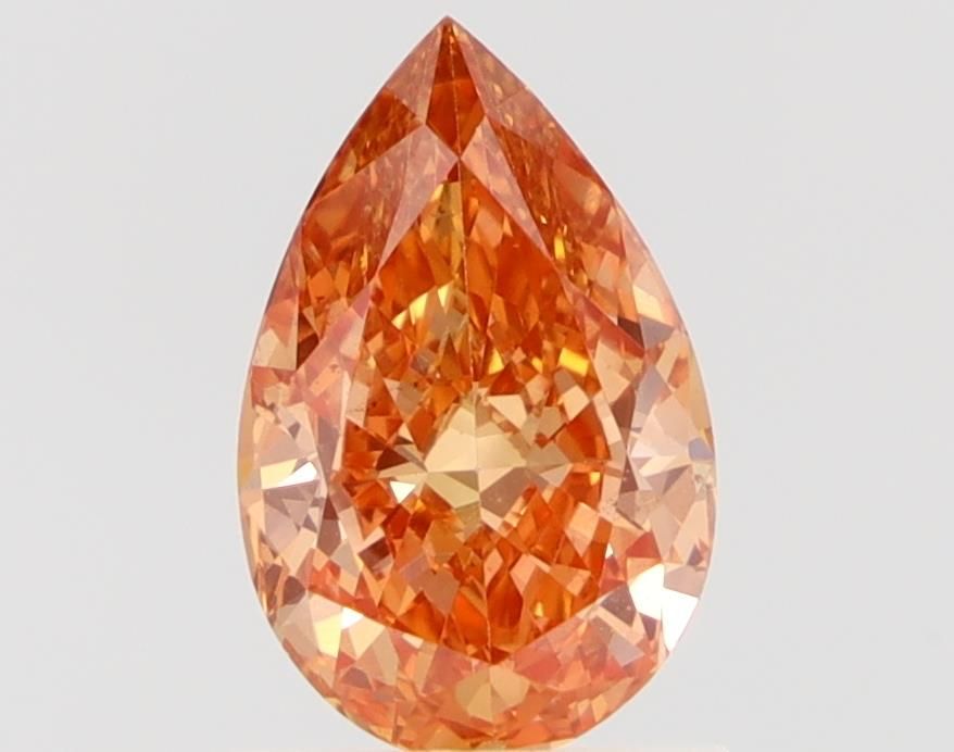 Pear Fancy Orange Lab-grown Diamond 1.08ct VS1 loose diamond