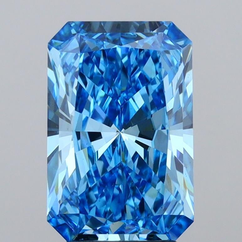 Radiant Fancy Vivid Blue Lab-grown Diamond 3.09ct VS2 loose diamond