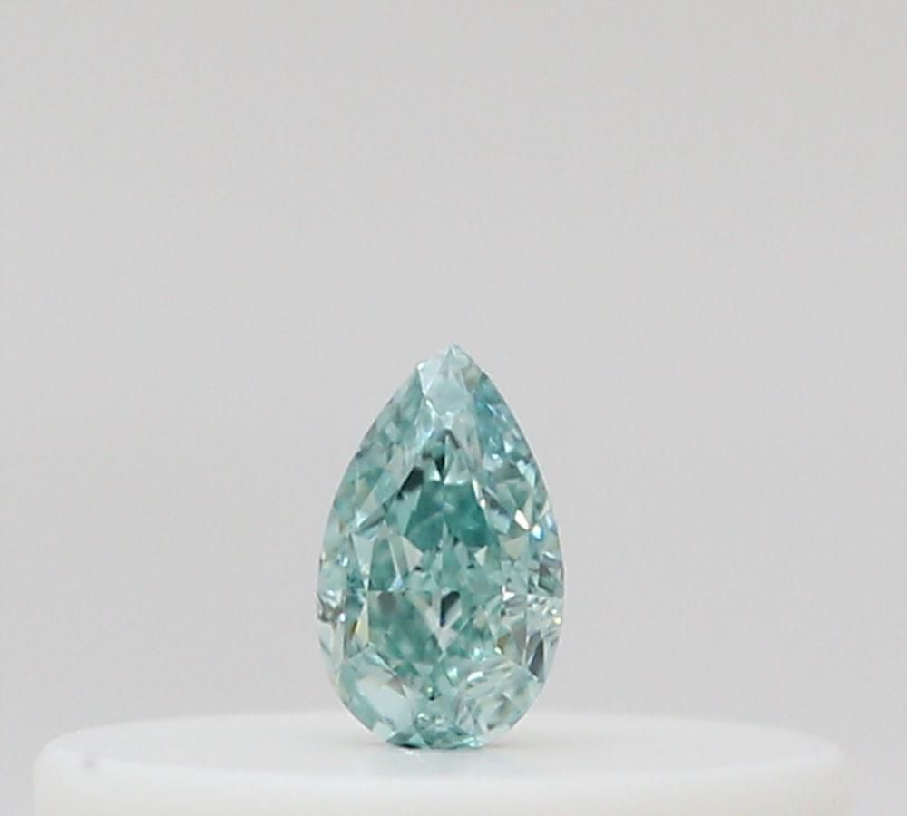 Pear Fancy Intense Blue Green Natural Diamond 0.05ct loose diamond
