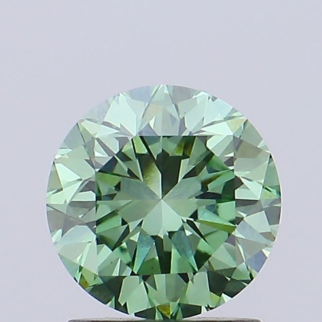 Round Fancy Vivid Green Lab-grown Diamond 1.19ct VS1 loose diamond