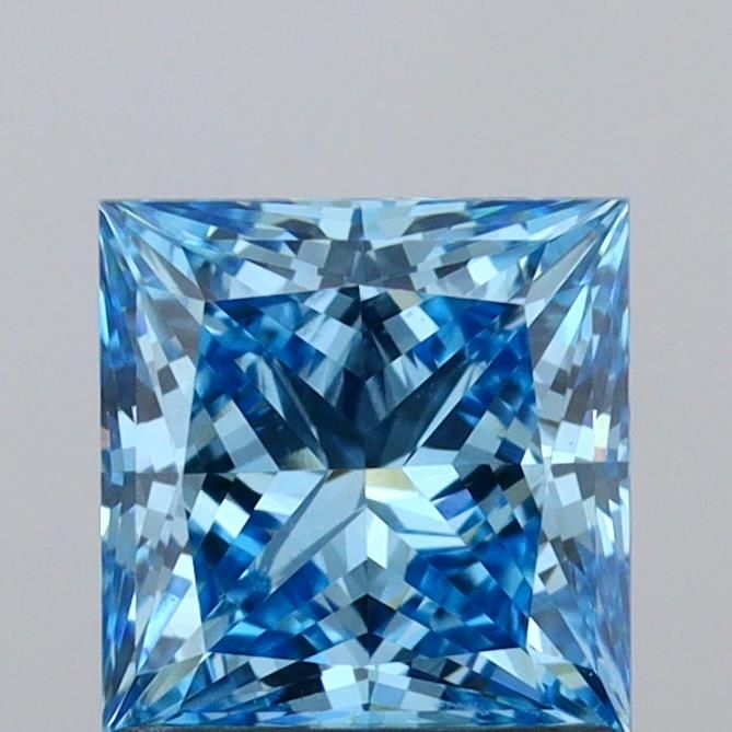 Princess Fancy Vivid Blue Lab-grown Diamond 1.05ct VS1 loose diamond