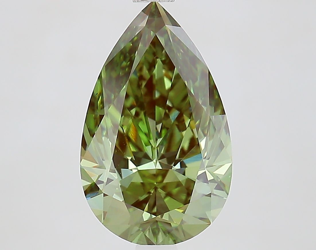 Pear Fancy Vivid Green Lab-grown Diamond 3.07ct VS1 loose diamond