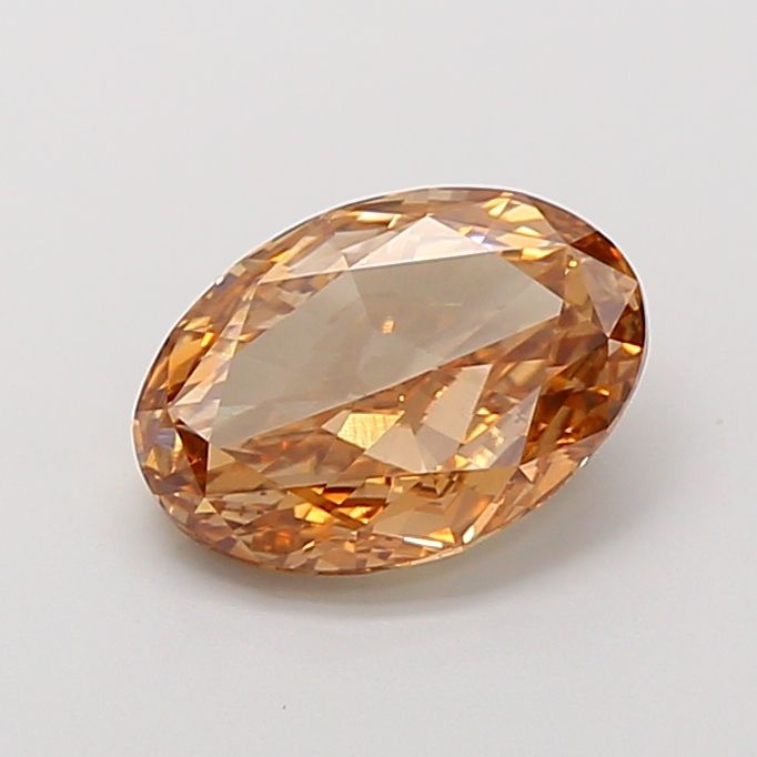 Oval Fancy Yellow Brown Lab-grown Diamond 3.01ct VVS2 loose diamond