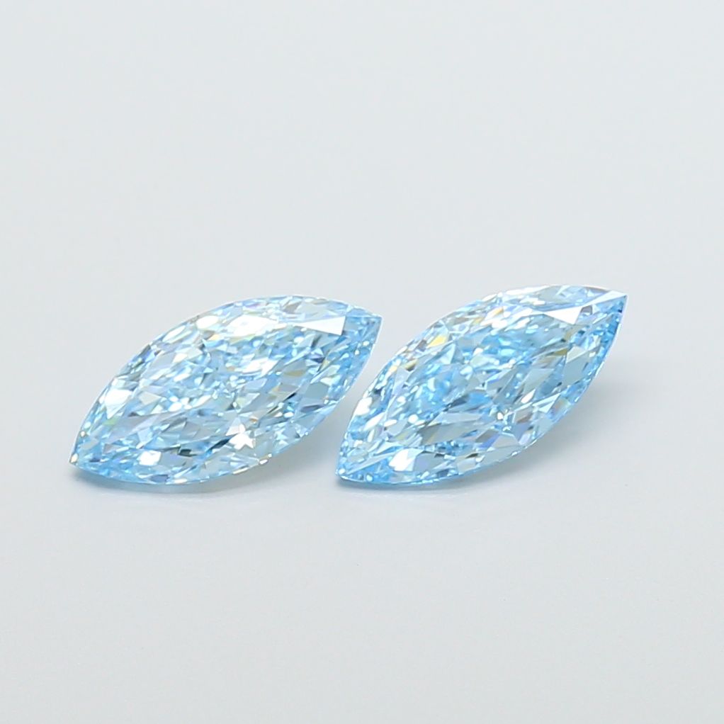 Marquise Fancy Vivid Blue Lab-grown Diamond 1.06ct VVS2 loose diamond