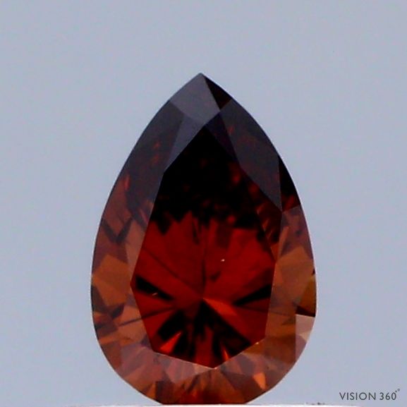 Pear Fancy Deep Orange Lab-grown Diamond 0.3ct VS1 loose diamond