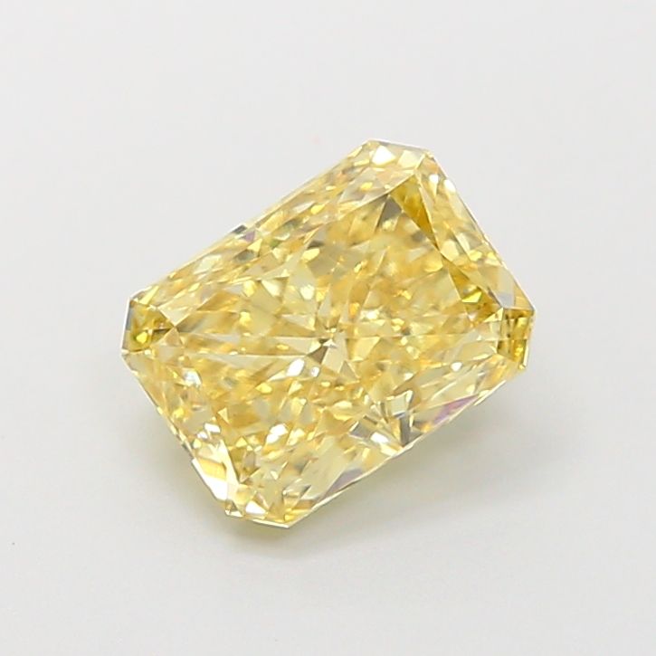 Radiant Fancy Intense Yellow Lab-grown Diamond 1.67ct VS2 loose diamond
