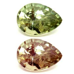 Pear Green Alexandrite 0.87ct loose gemstone