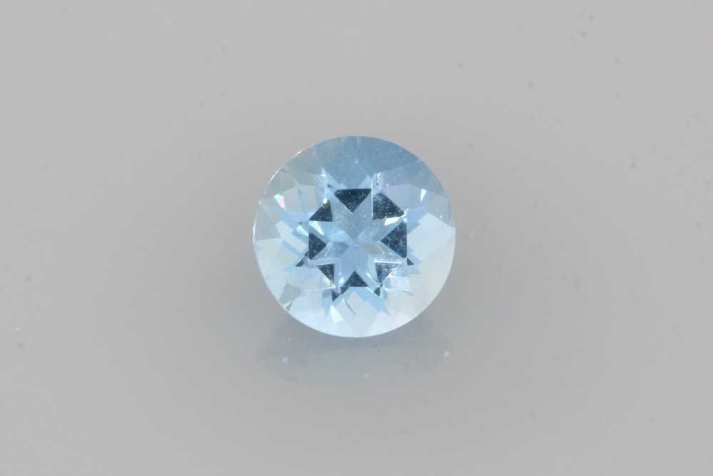 Round Blue Aquamarine 0.49ct loose gemstone