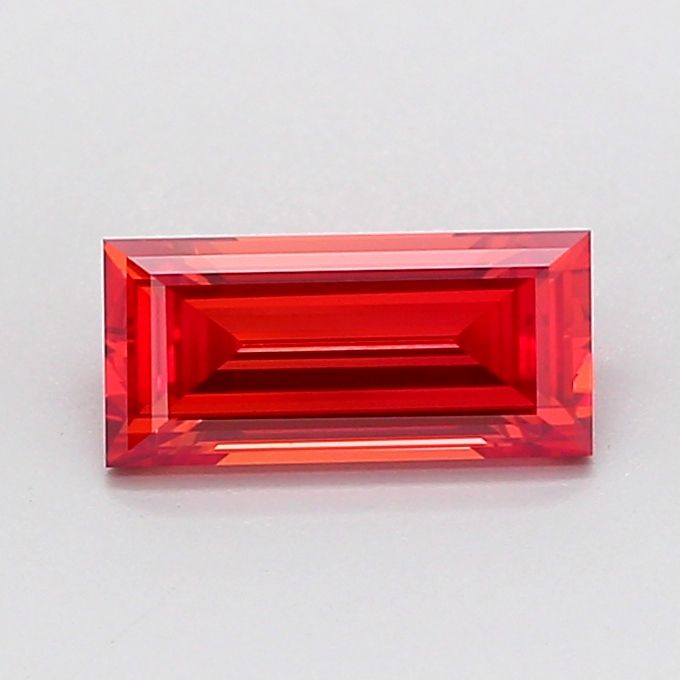 Baguette Fancy Vivid Orangey Red Lab-grown Diamond 1.03ct VS1 loose diamond