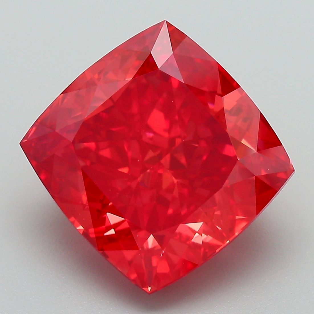 Cushion Fancy Vivid Red Lab-grown Diamond 7.58ct VS1 loose diamond